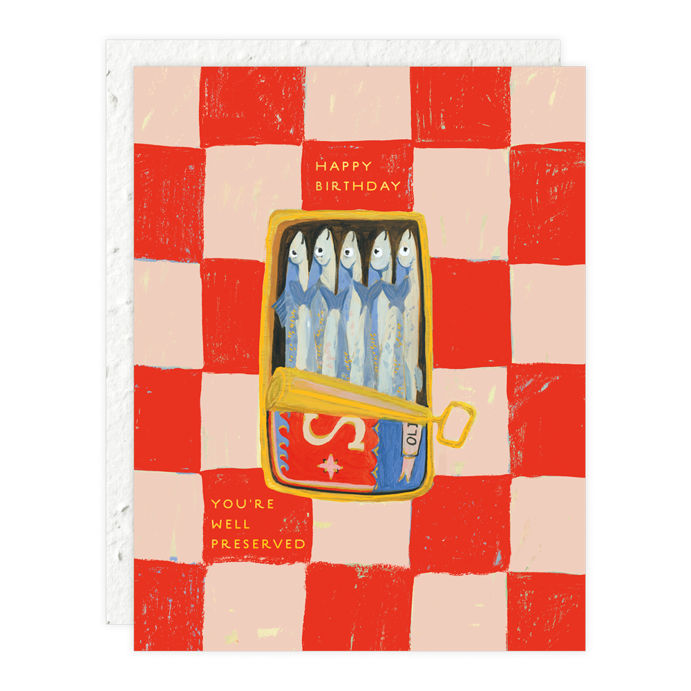 Sardines Happy Birthday Card
