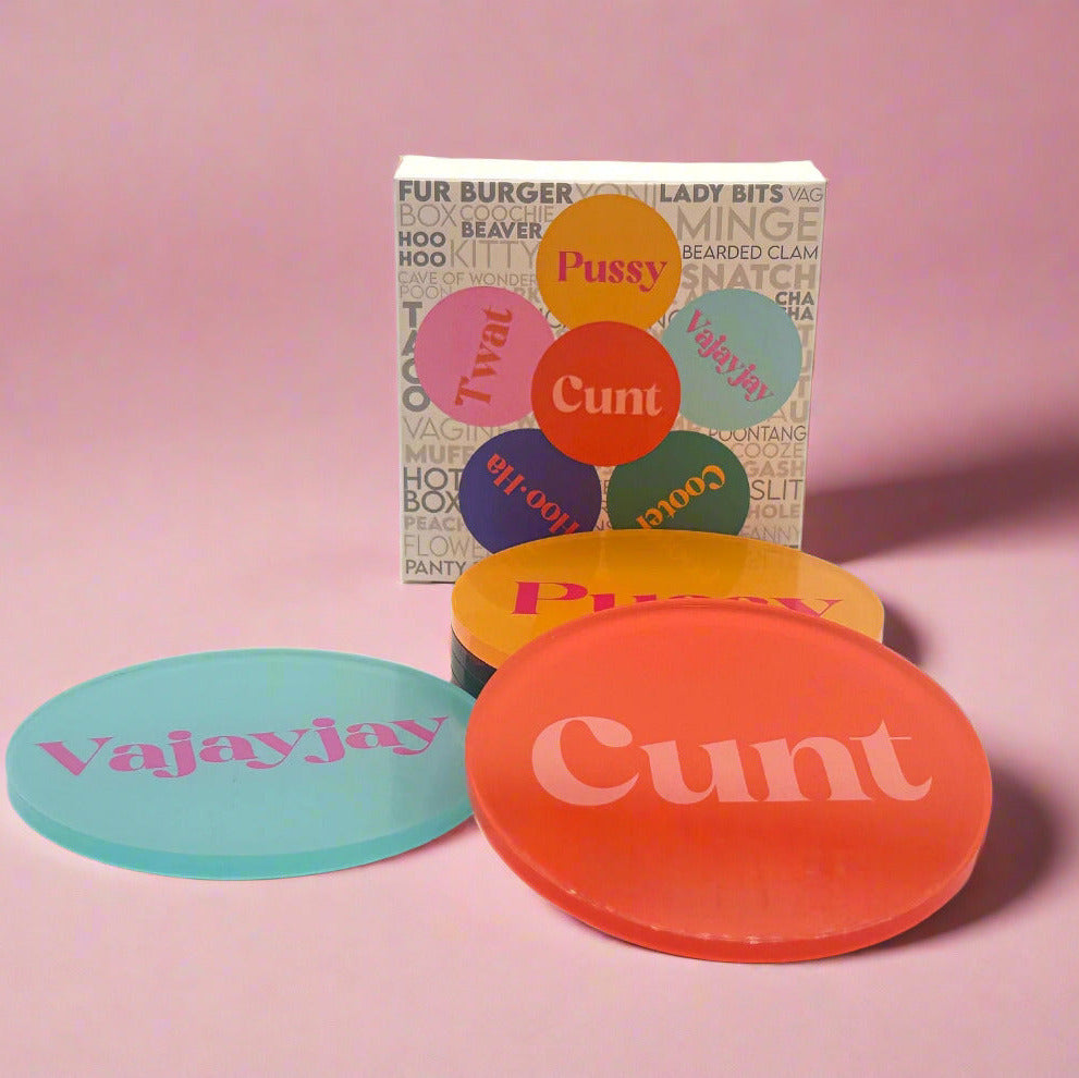 She-Coasters,  Pack of 6 Acrylic Coasters