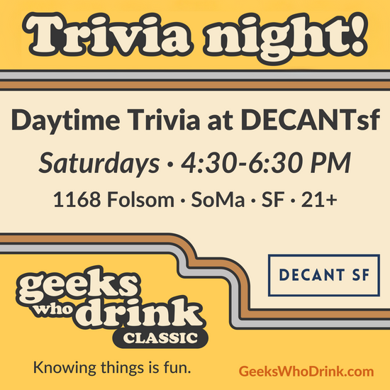 RSVP: Geeks Who Drink Trivia - Saturdays