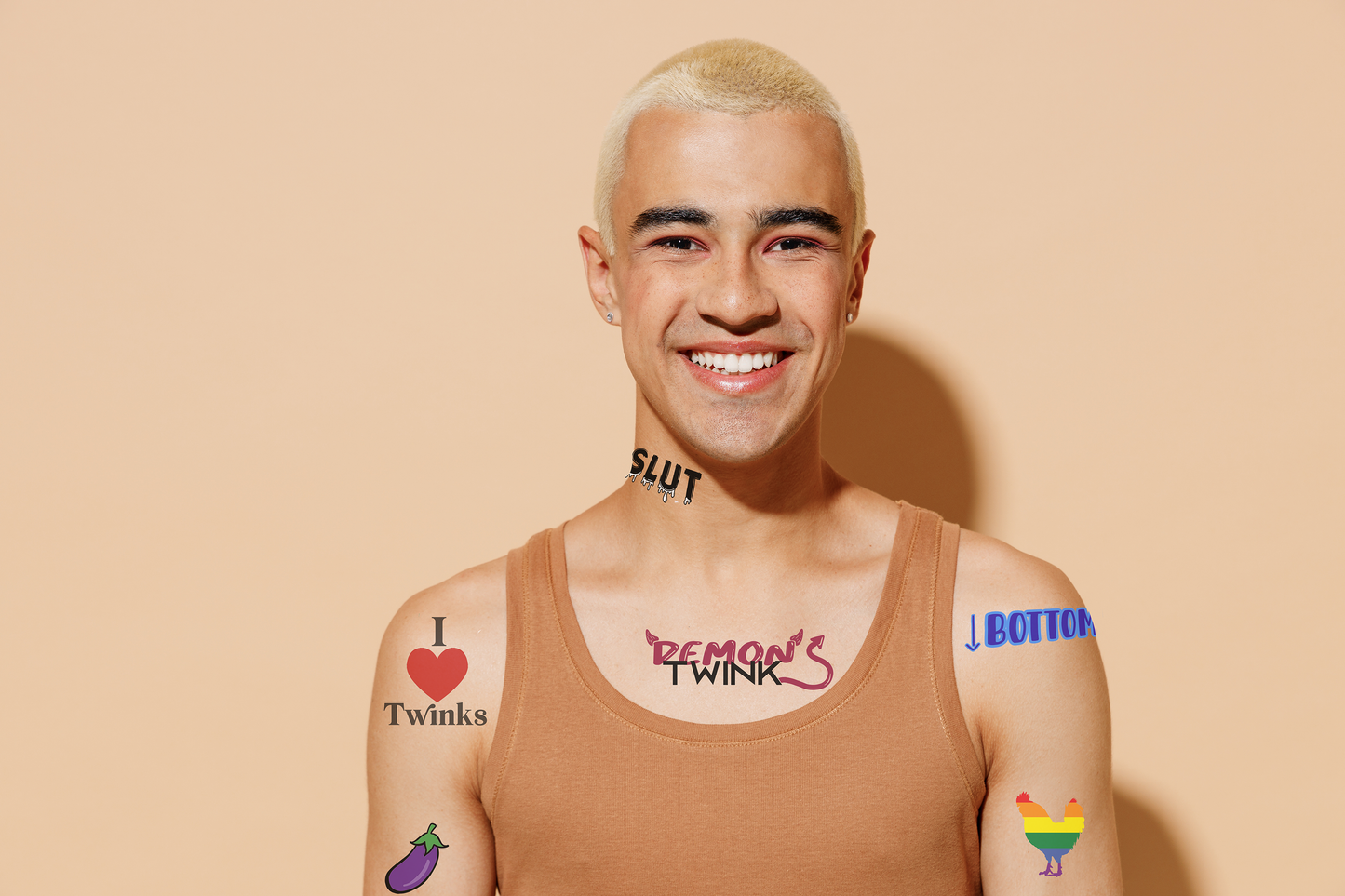 Pride Tattoos - Adult-ish Gay Guy Set