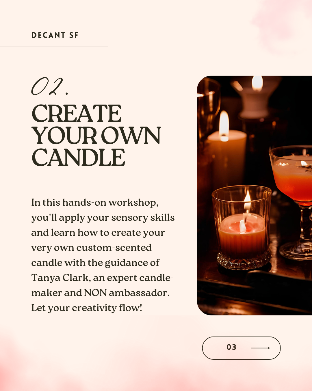 SF: CANDLE MAKING with NON Alcohol-free Wine Alternatives - 10/10/24