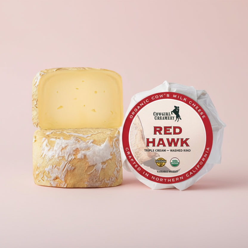 Red Hawk Cider-Washed Rind Organic Triple Cream Cow's Milk, Cowgirl Creamery, Pt. Ryes, CA (8oz)