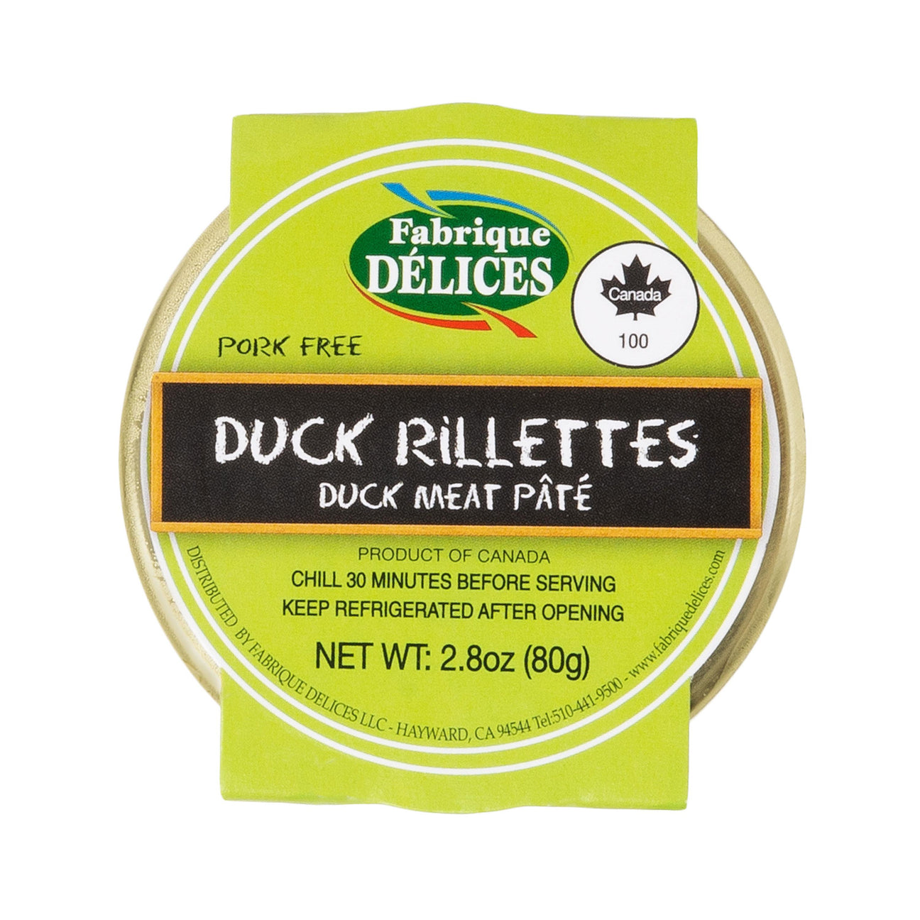 Potted Duck Rillettes, Fabrique Delices, Montreal [2.8oz Jar]