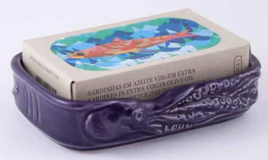 Ceramic Dish for Tinned Octopus, Lilac, Jose Gourmet, Portugal