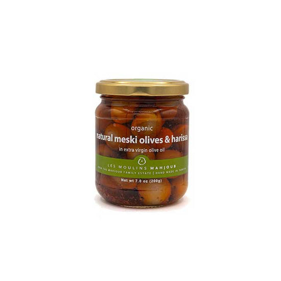 Meski 'Olives & Harissa' Olives in EVOO (7oz)