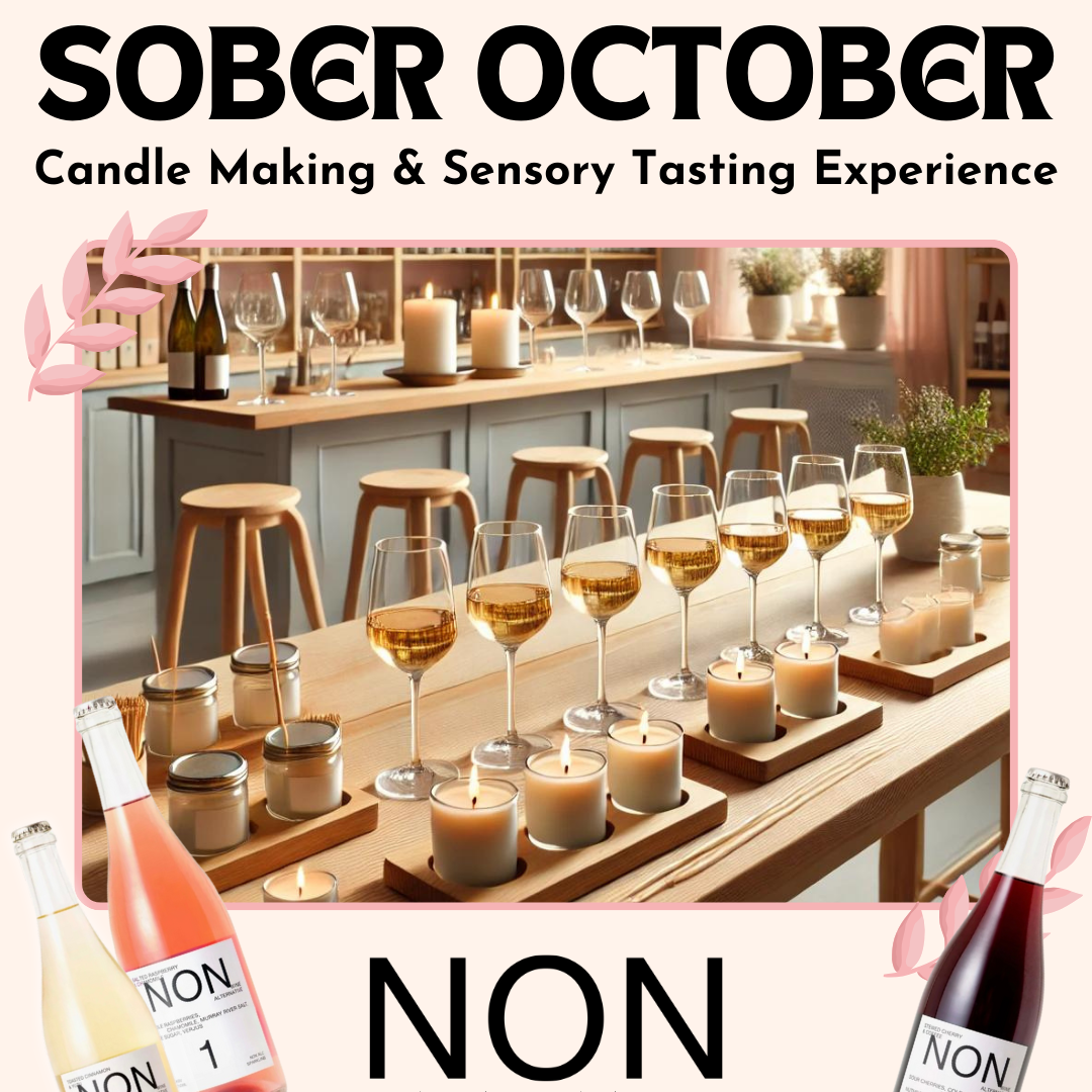 CANDLE MAKING CLASS WITH NON Alcohol-free Wine Alternatives - 10/10/24