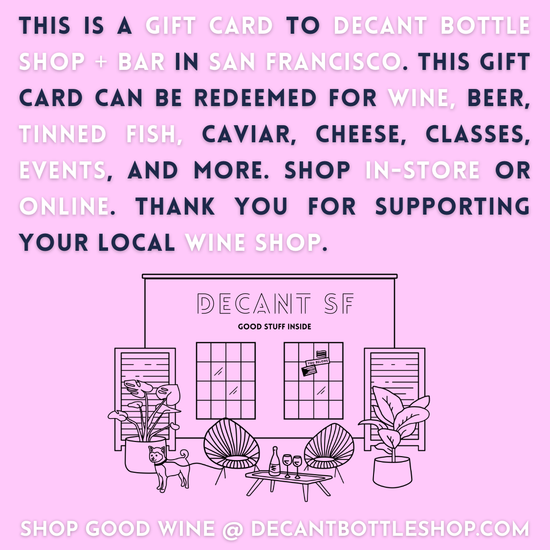 DECANTsf Bottle Shop and Bar Gift Card