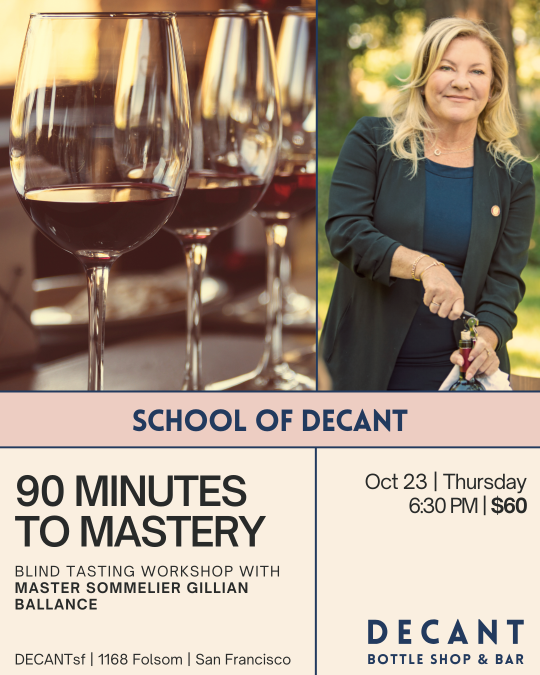 SCHOOL of DECANT: 90 Minutes to Mastery 10/23/25 @ 6:30pm