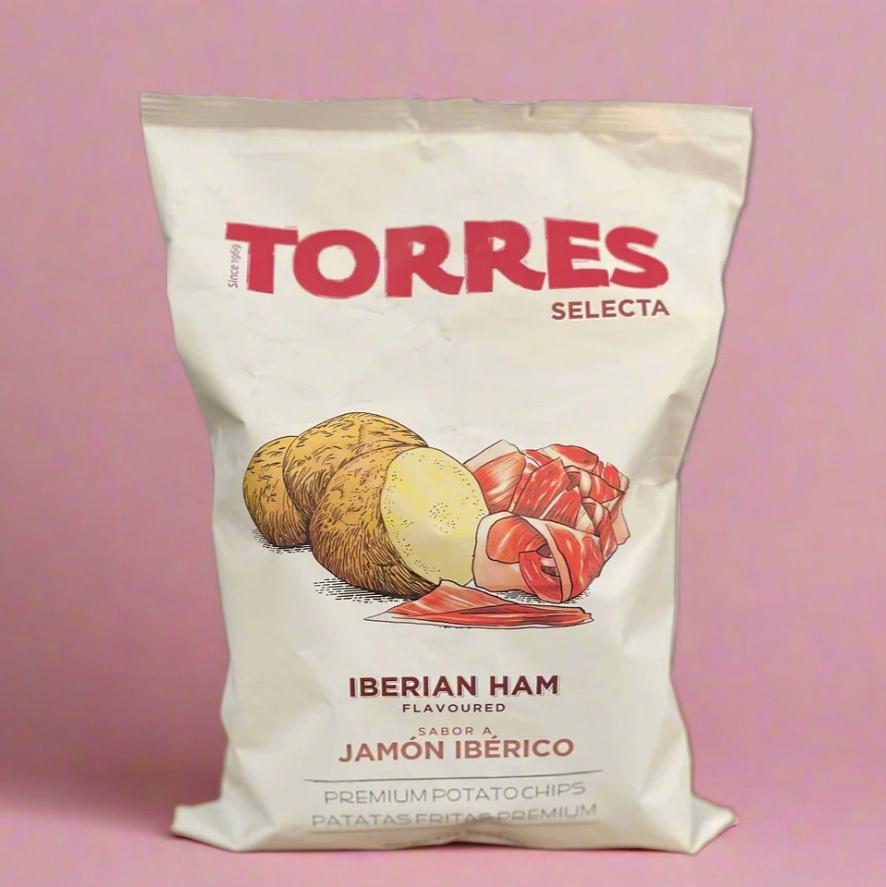 Jamon Iberico Premium Potato Chips, Torres Selecta, Spain (150g Large Bag)