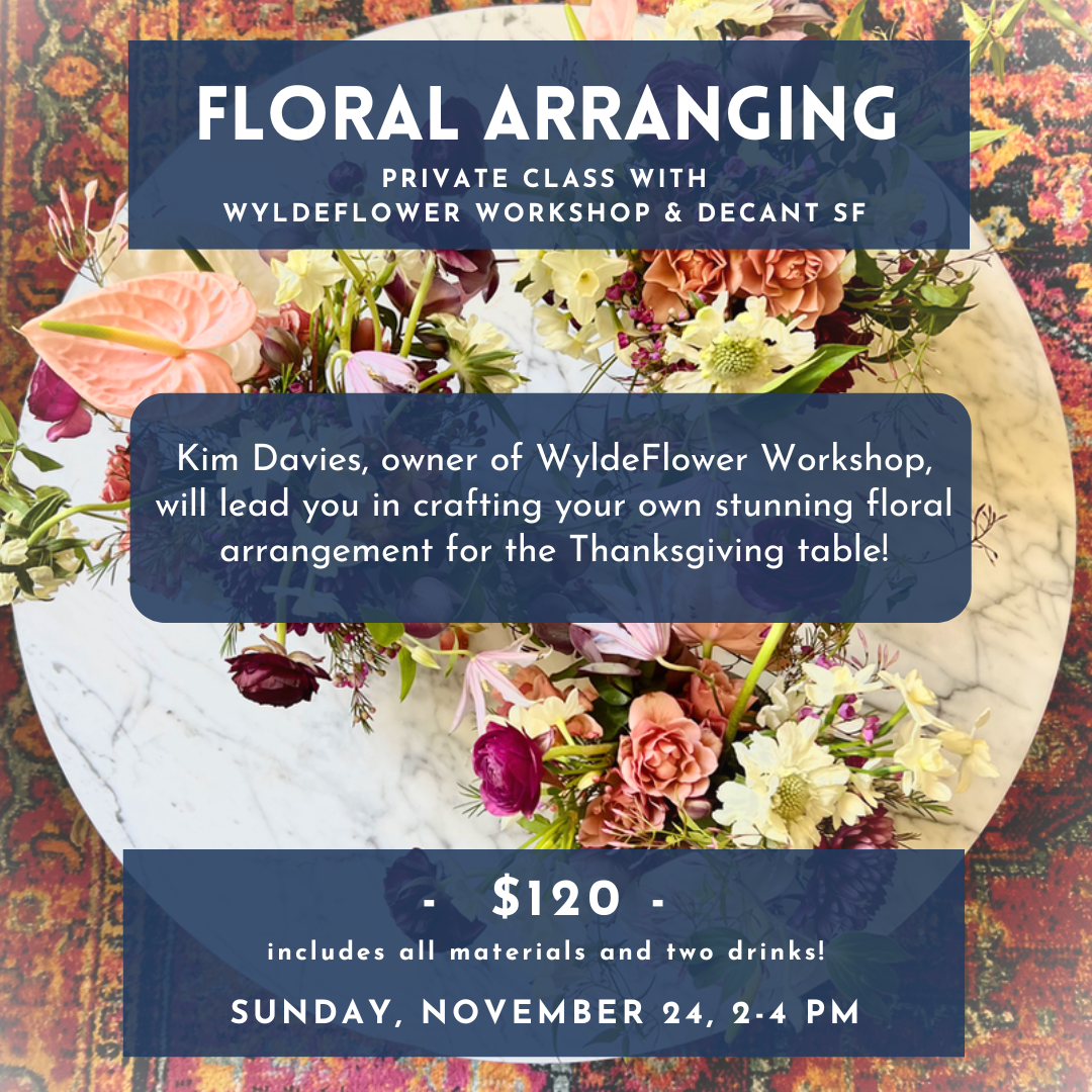 DIY Thanksgiving Flower Arrangements with Wyldeflower Workshop! Sun 11/24/24, 2-4pm