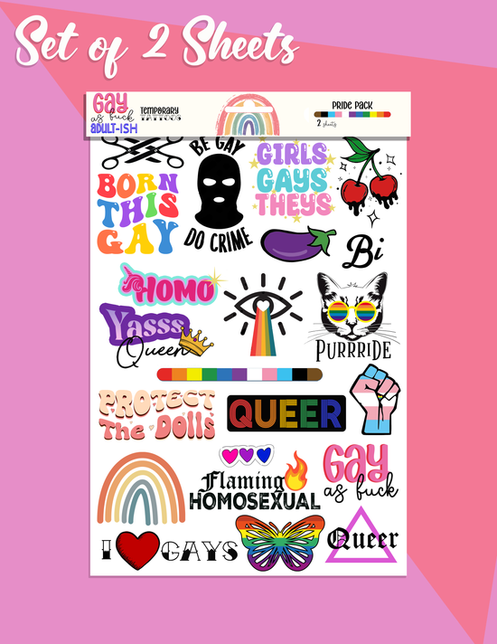 Pride Tattoos - Girls, Gays and Theys Pack