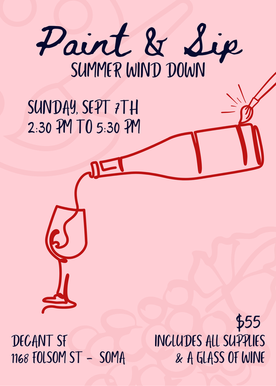 Paint & Sip Afternoon! Sun 9/7/25 2:30-5:30pm