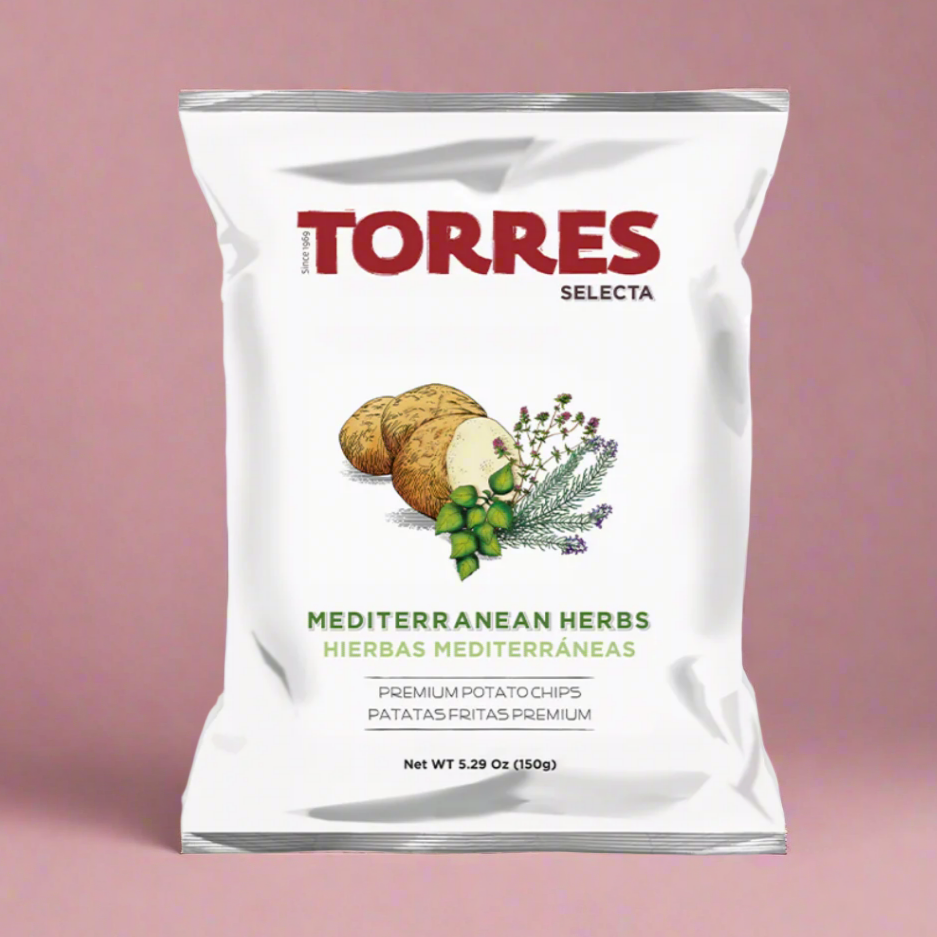 Mediterranean Herbs, Torres Selecta Potato Chips (50g small bag)