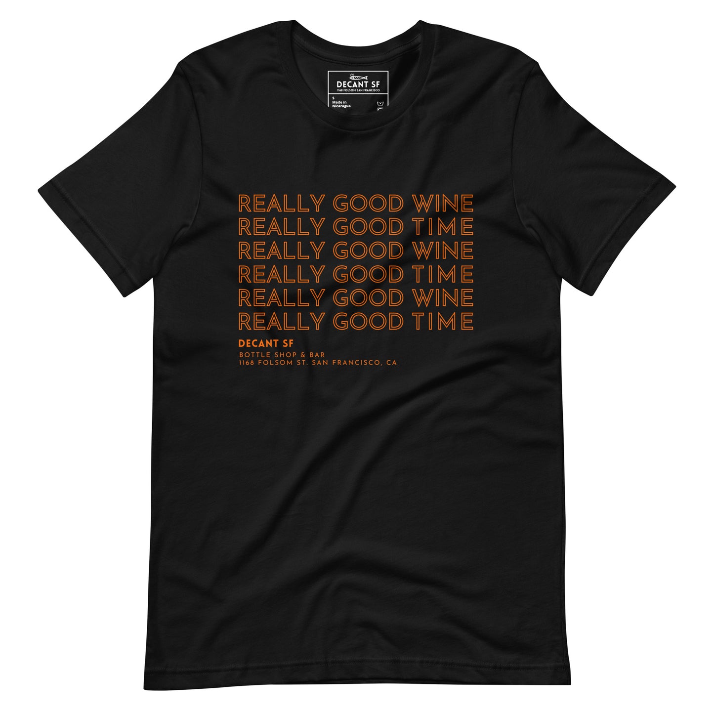 Good Wines Orange Text | Unisex t-shirt