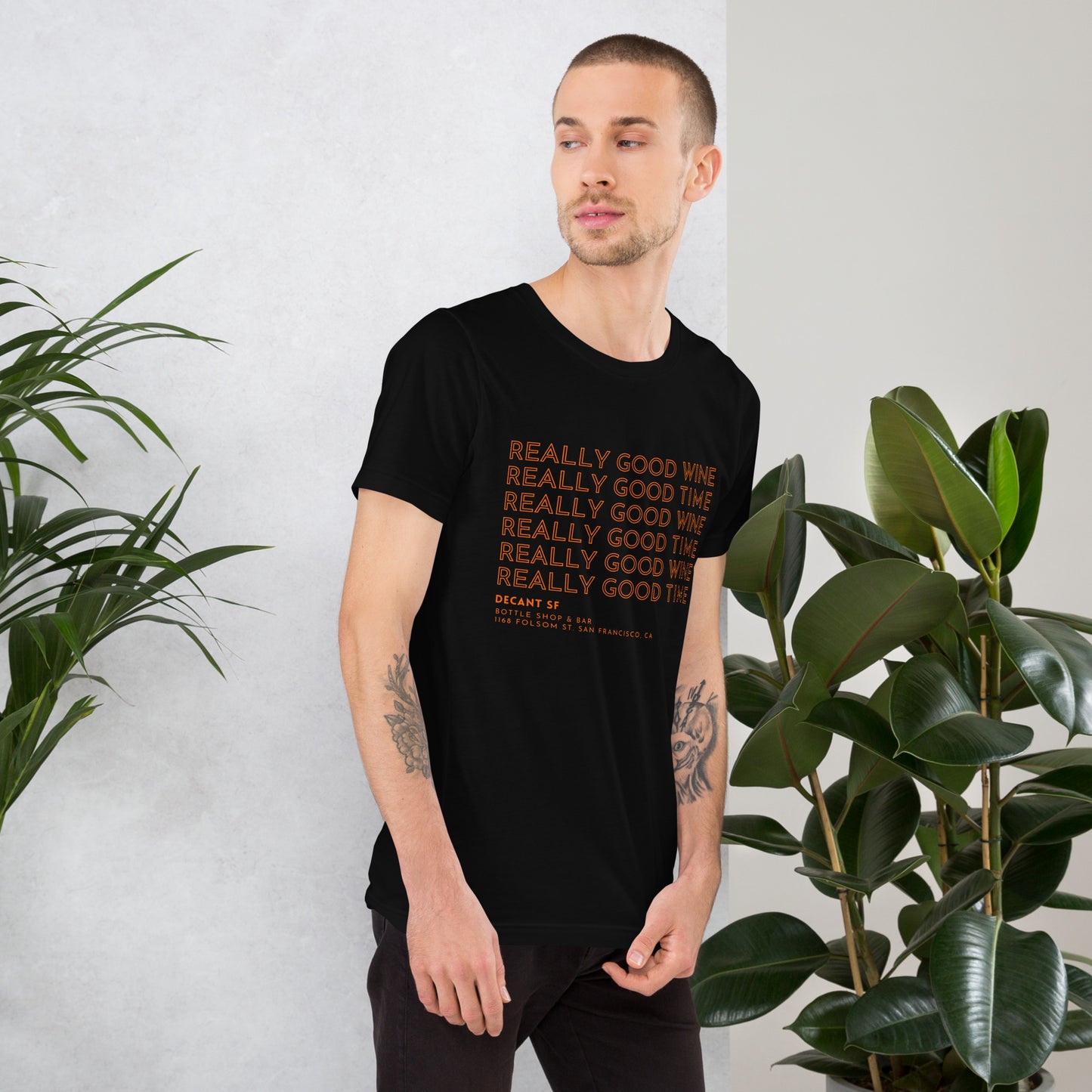 Good Wines Orange Text | Unisex t-shirt