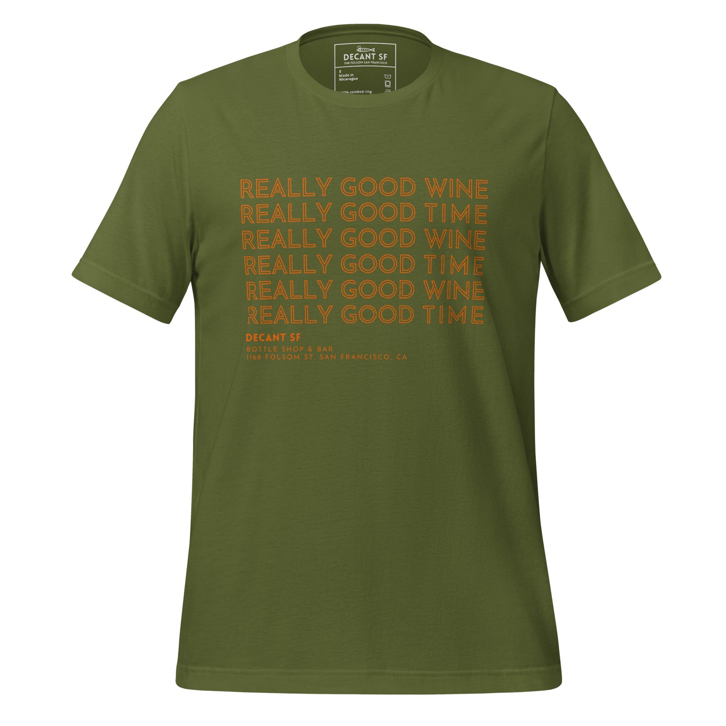 Good Wines Orange Text | Unisex t-shirt