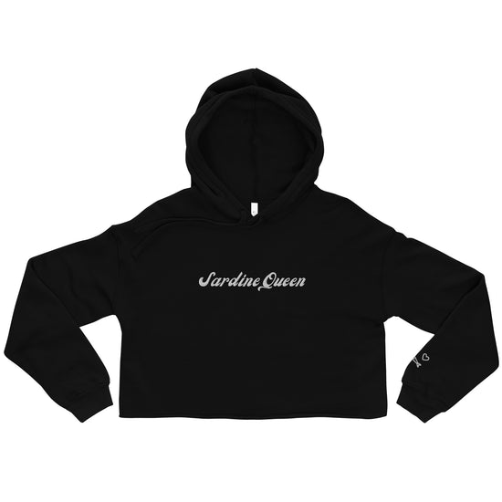 Sardine Queen | Crop Hoodie in Black, Grey, Forest