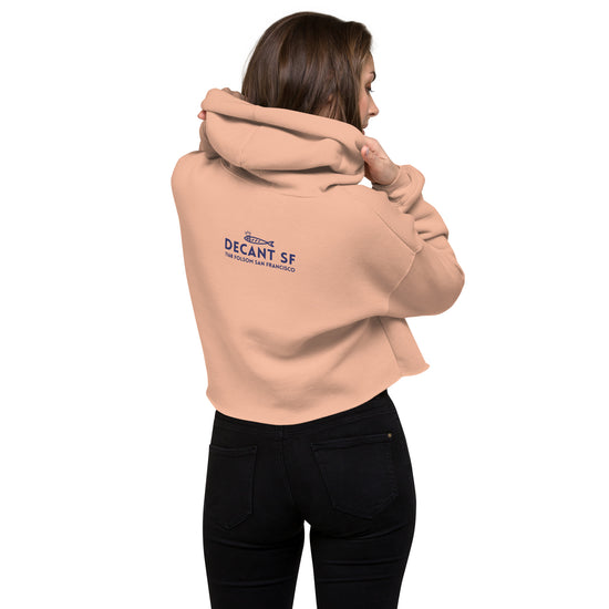 Sardine Queen | Crop Hoodie in Peach