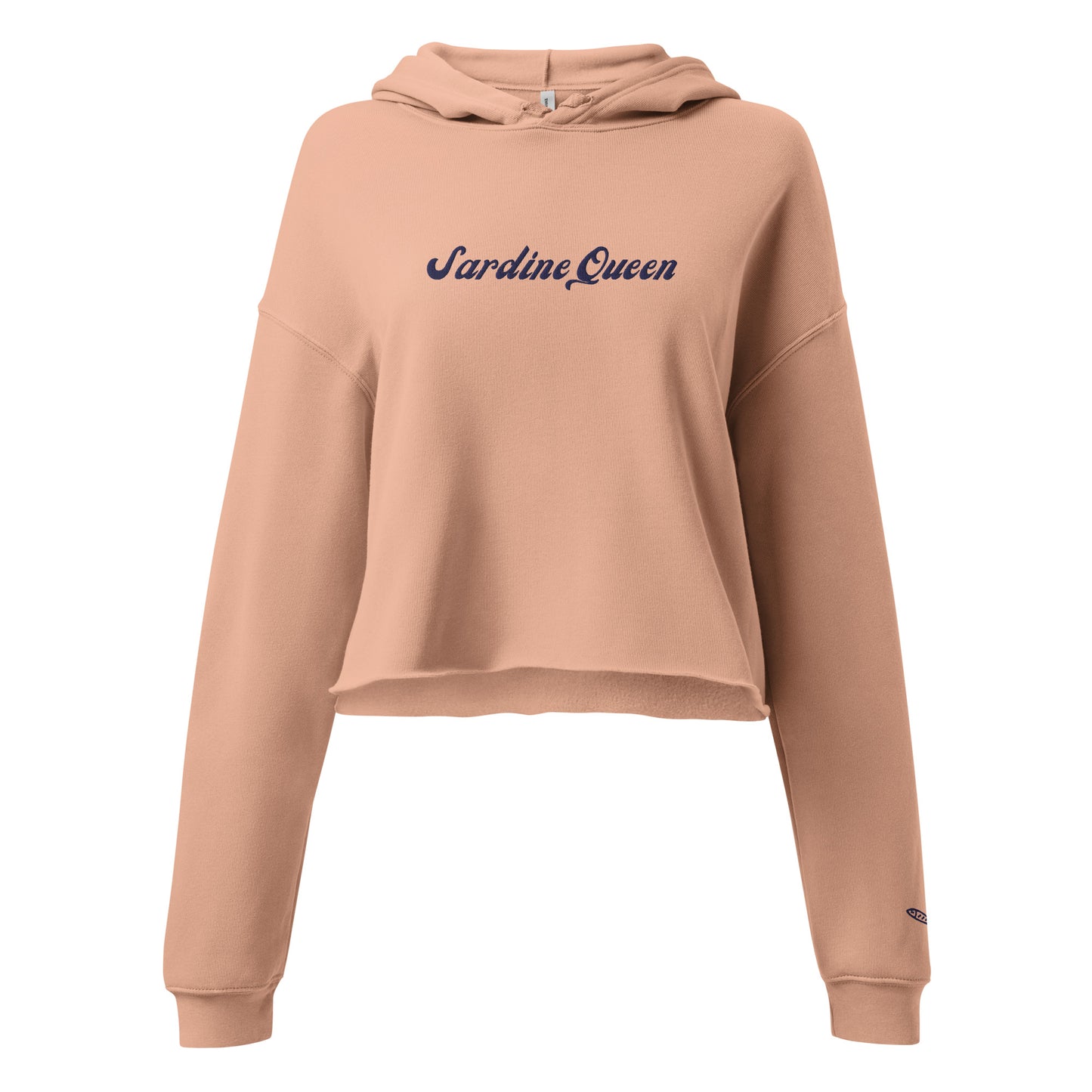 Sardine Queen | Crop Hoodie in Peach