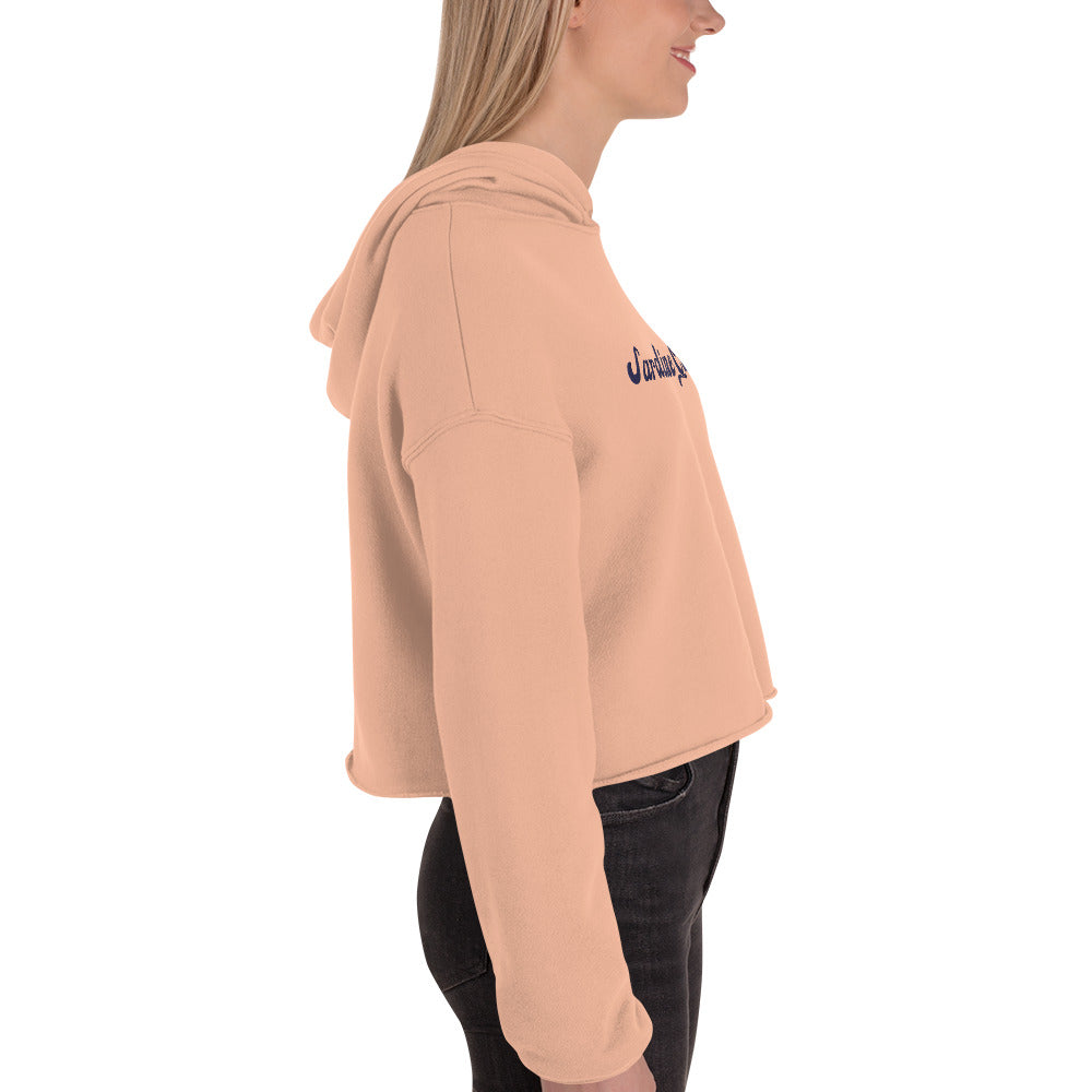 Sardine Queen | Crop Hoodie in Peach