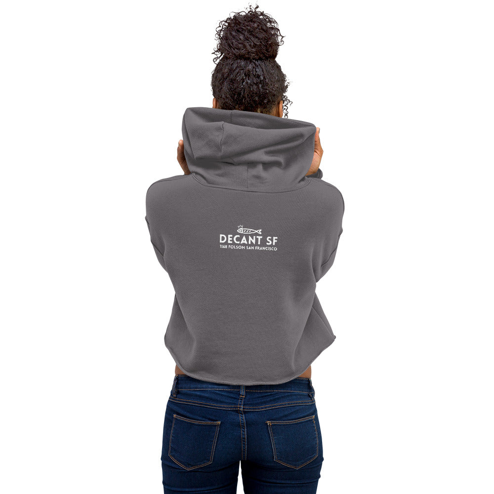 Sardine Queen | Crop Hoodie in Black, Grey, Forest