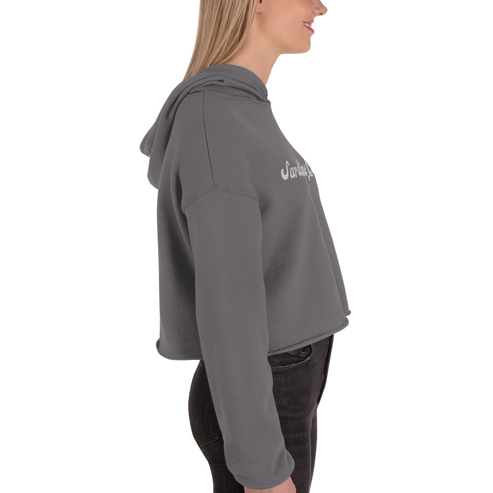 Sardine Queen | Crop Hoodie in Black, Grey, Forest