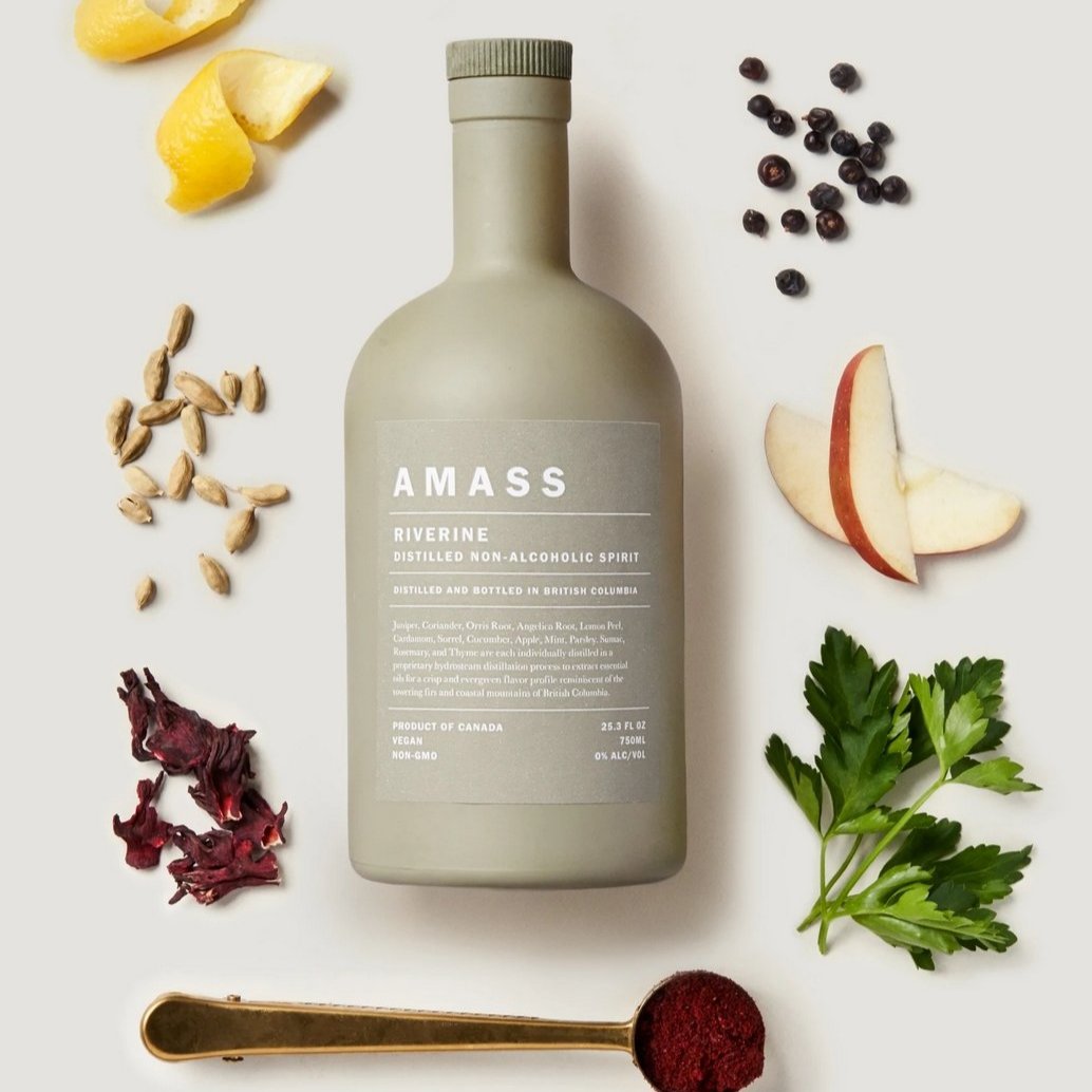 AMASS 'Riverine' Distilled Non-Alcoholic Spirit [Alcohol-Free], 750ml - DECANTsf